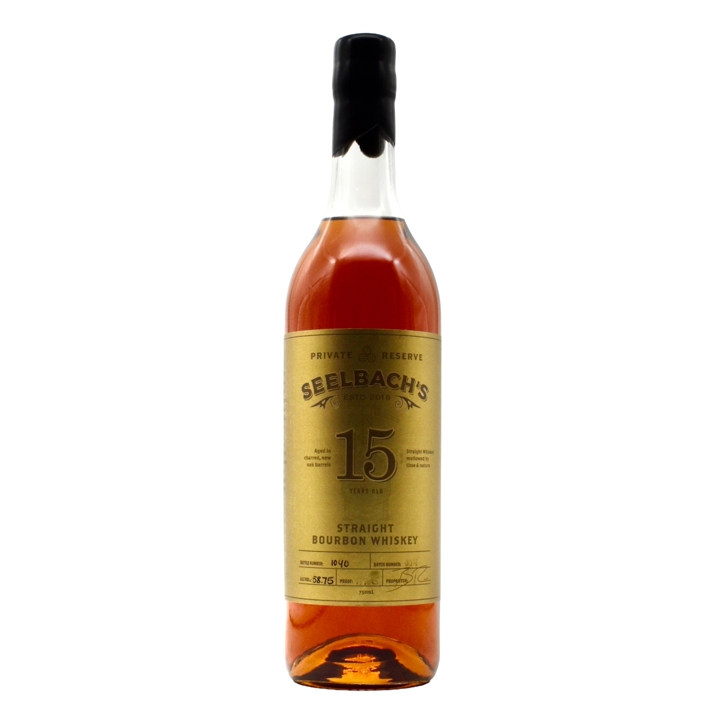 Seelbach's Private Reserve 15 Year Cask Strength Bourbon 750ml