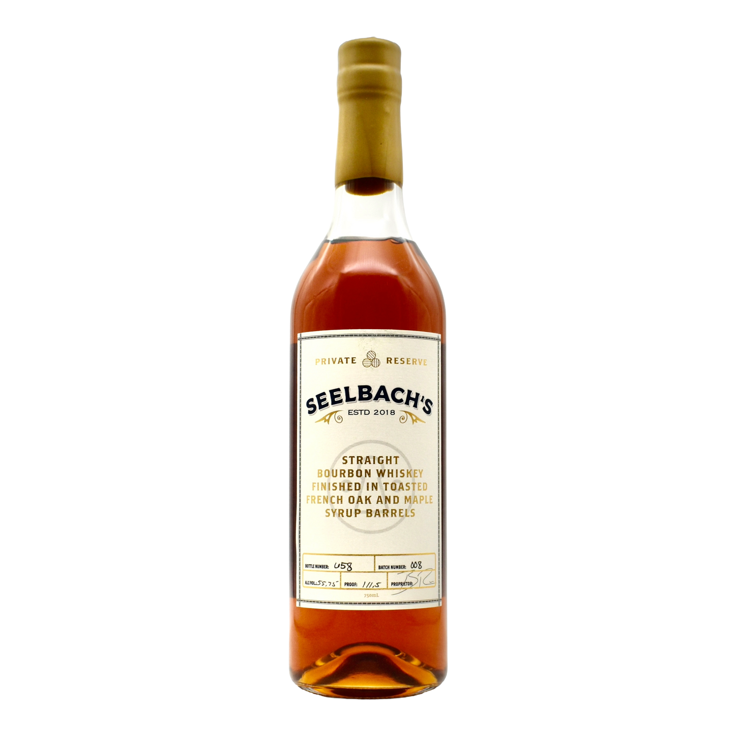 Seelbach's Private Reserve Toasted French Oak & Maple 750ml