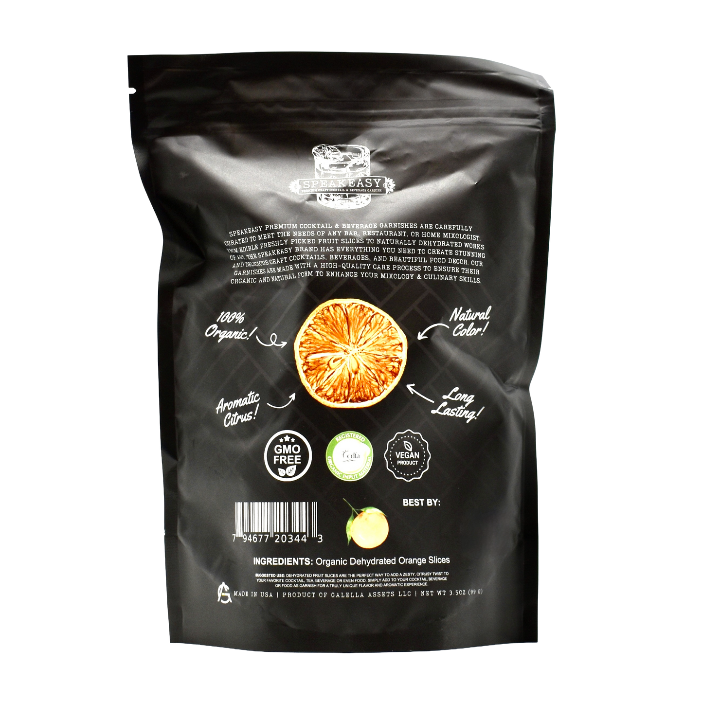 Speakeasy Craft Cocktail Orange Garnish 3.5oz