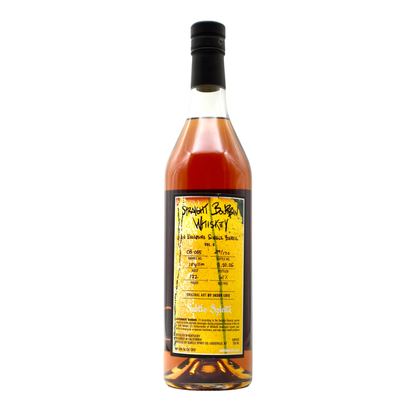 Subtle Spirits 10 Year Bourbon Vol. 5 750ml [Barrel Select: CB-055]