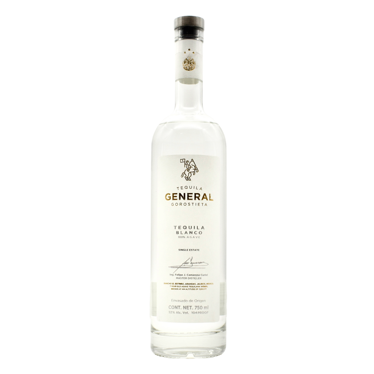 Tequila General Gorostieta Blanco 104pf 750ml