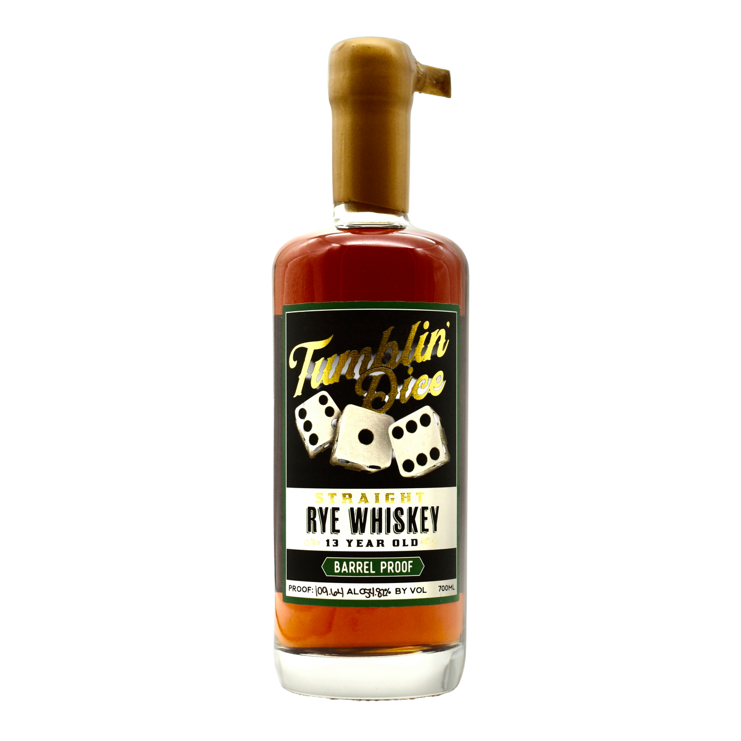 Tumblin Dice 13 Year Barrel Proof Rye Whiskey 700ml