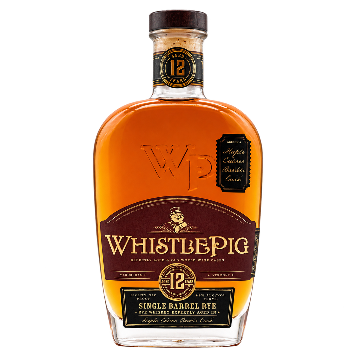 WhistlePig 12 Year Old World Single Barrel Maple Crème Brûlée Cask Rye Whiskey