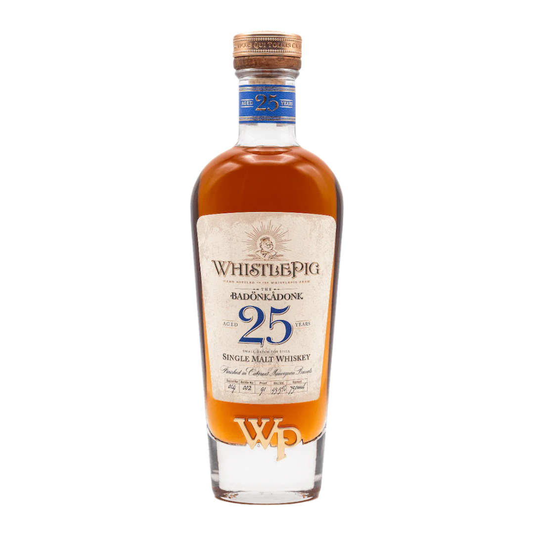 WhistlePig Malt Whiskey Badonkadonk Small Batch Pot Still 25 Year