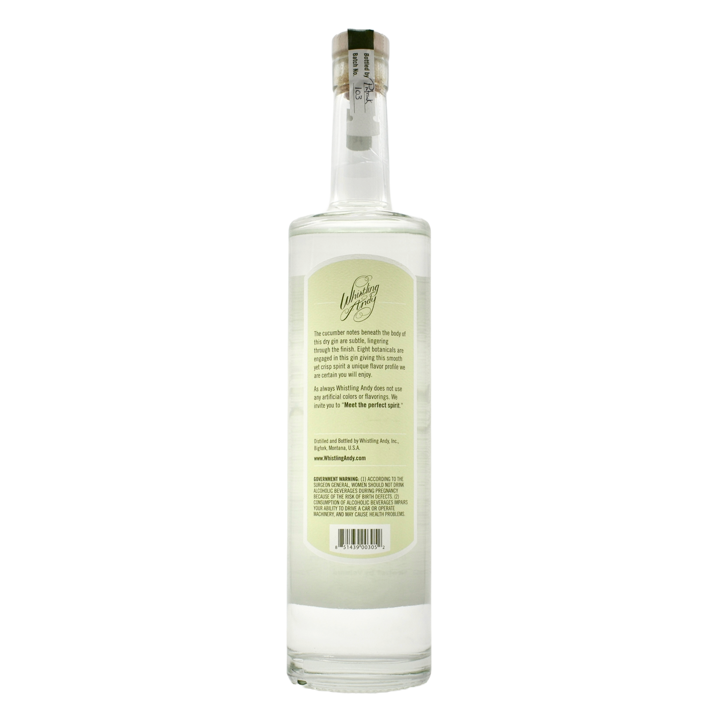 Whistling Andy Cucumber Gin 750ml