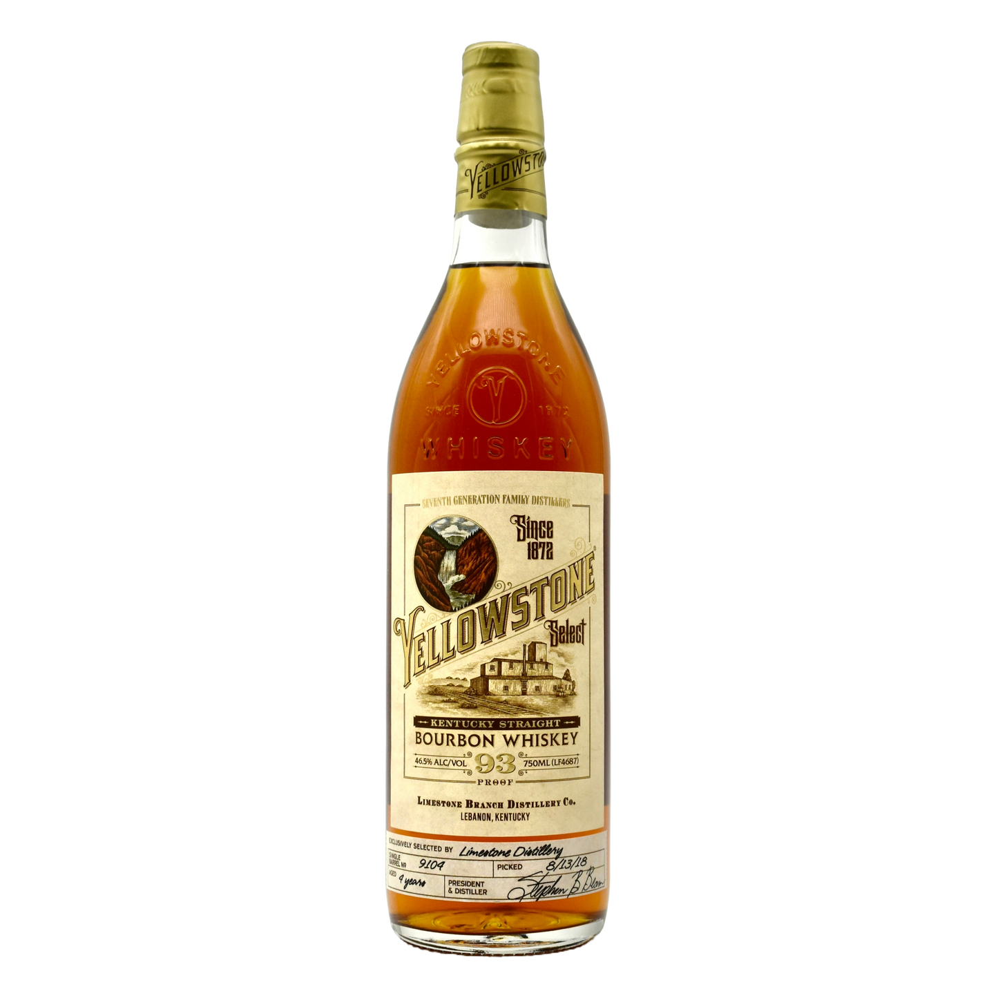 Yellowstone Bourbon Selected by Limestone Distillery 750ml