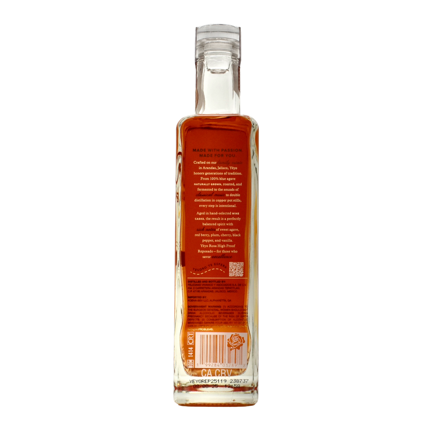 Yeyo Tequila Reposado Rosa 750ml