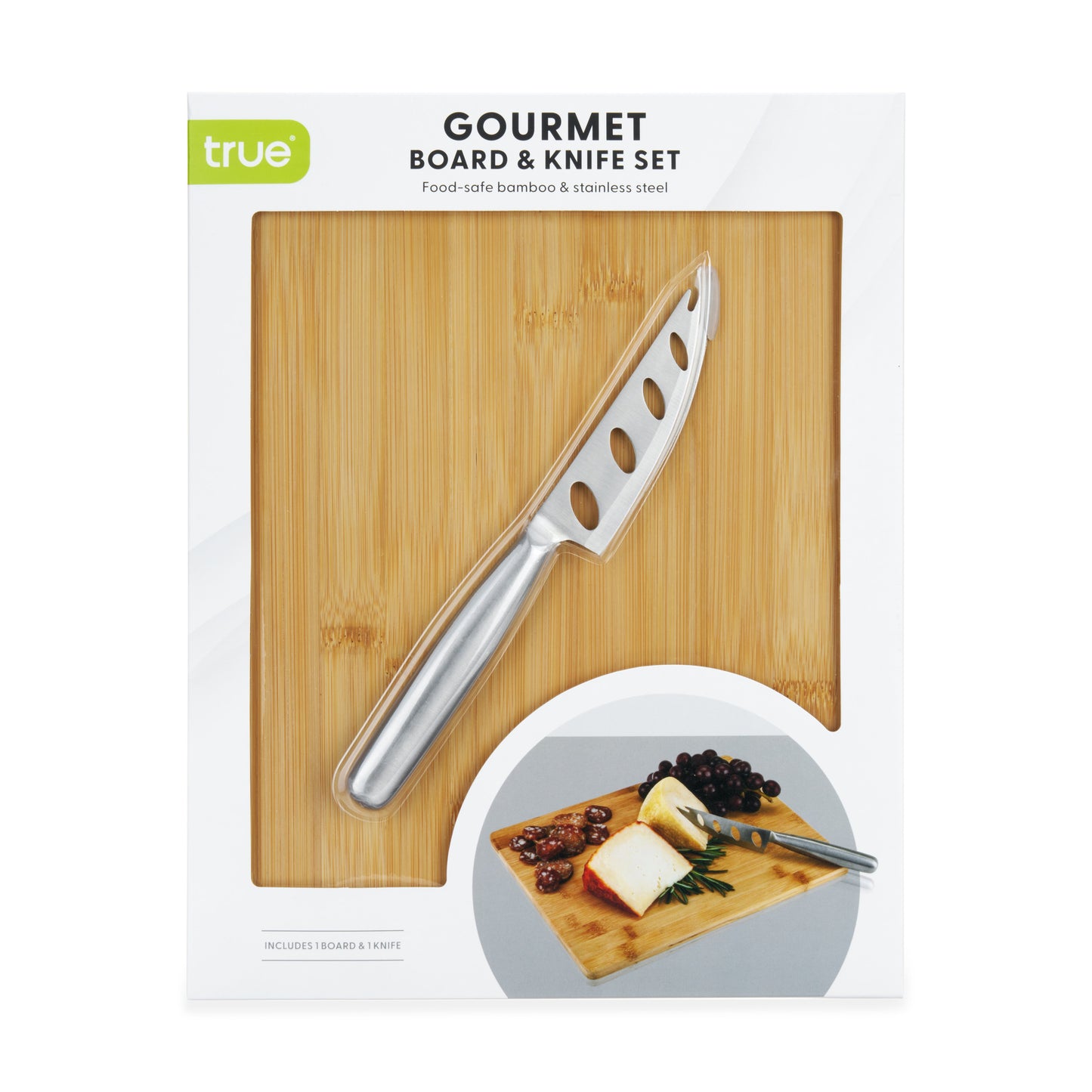 Appetize Bamboo Board & Knife Set