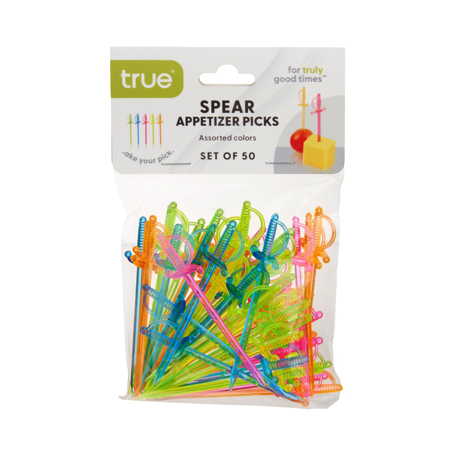 Party Touche Spear Appetizer Picks in Assorted Colors, 50ct