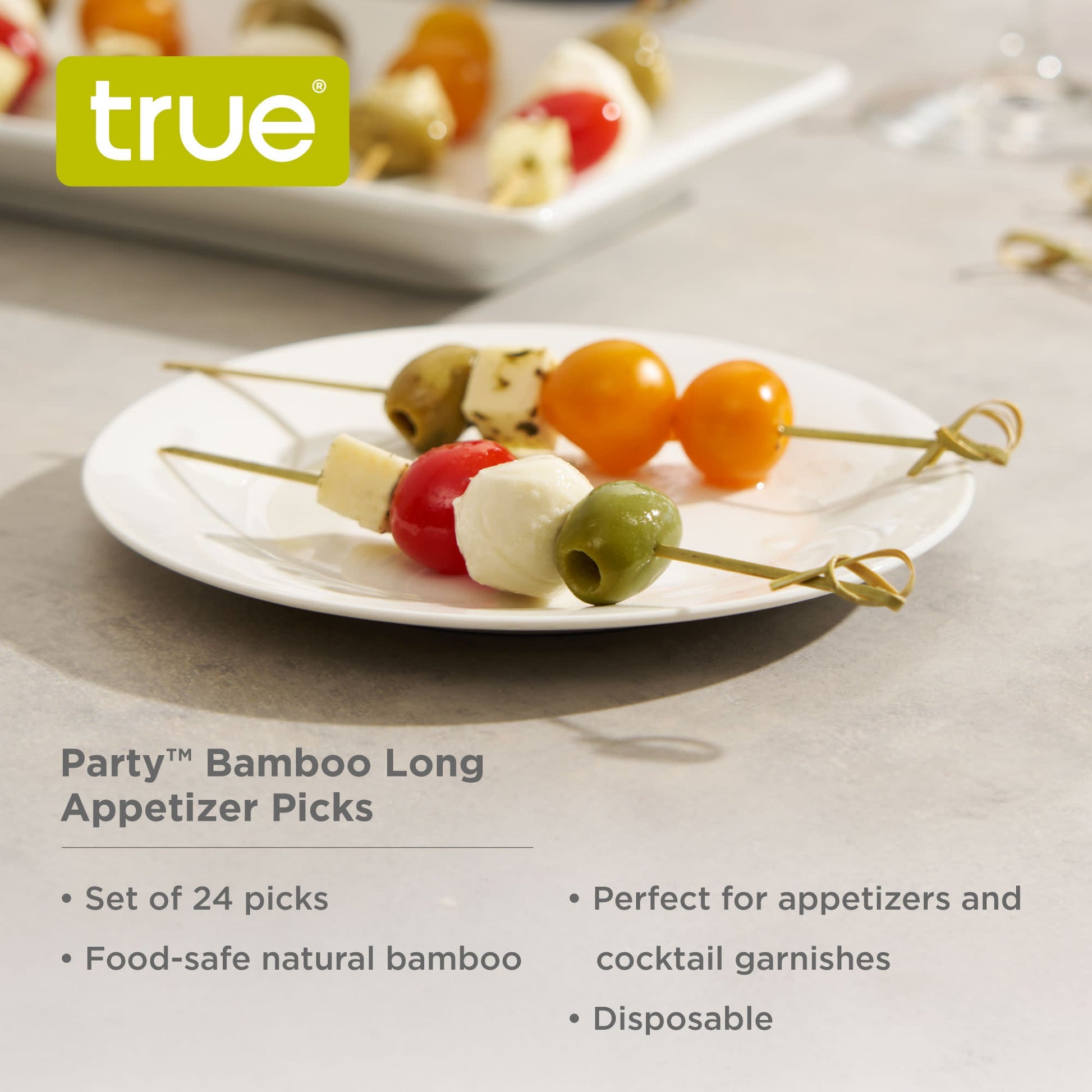 Party Bamboo Long Appetizer Picks, 24ct