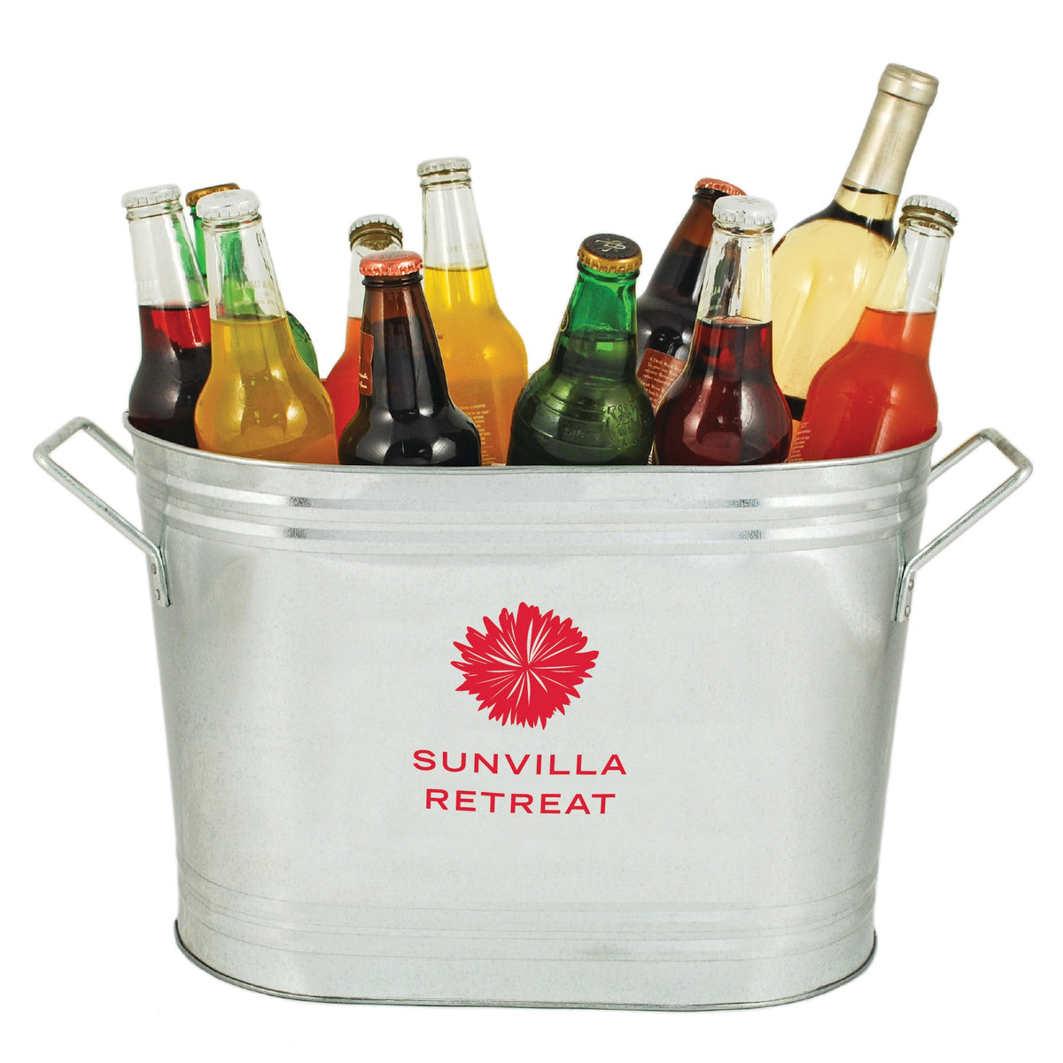 Cold Drinks Galvanized Metal Beverage Tub