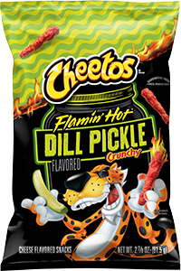 Cheetos Flamin' Hot Dill Pickle Flavored Snacks 8.5 oz