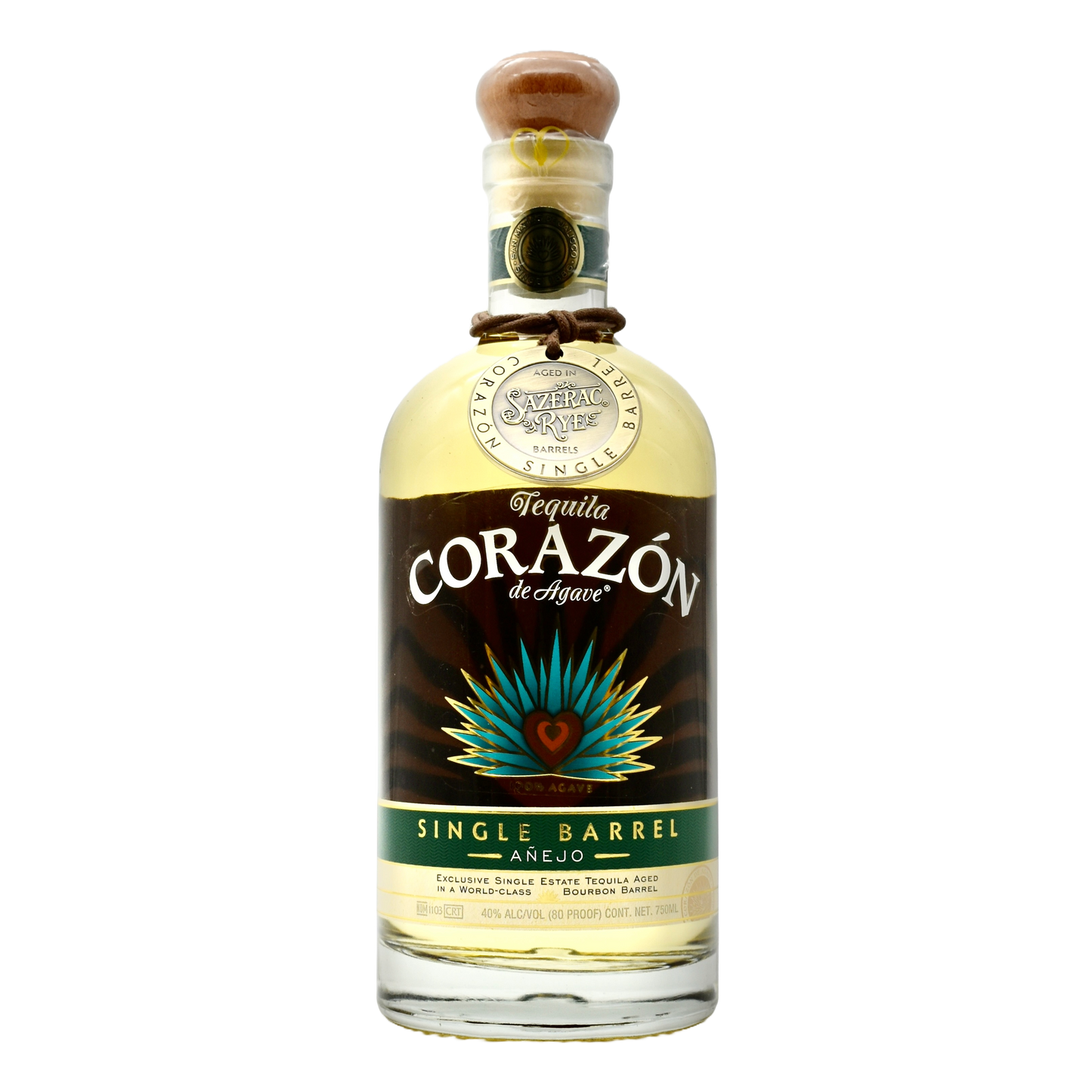 Corazon Tequila Single Barrel Anejo Sazerac Rye 750ml