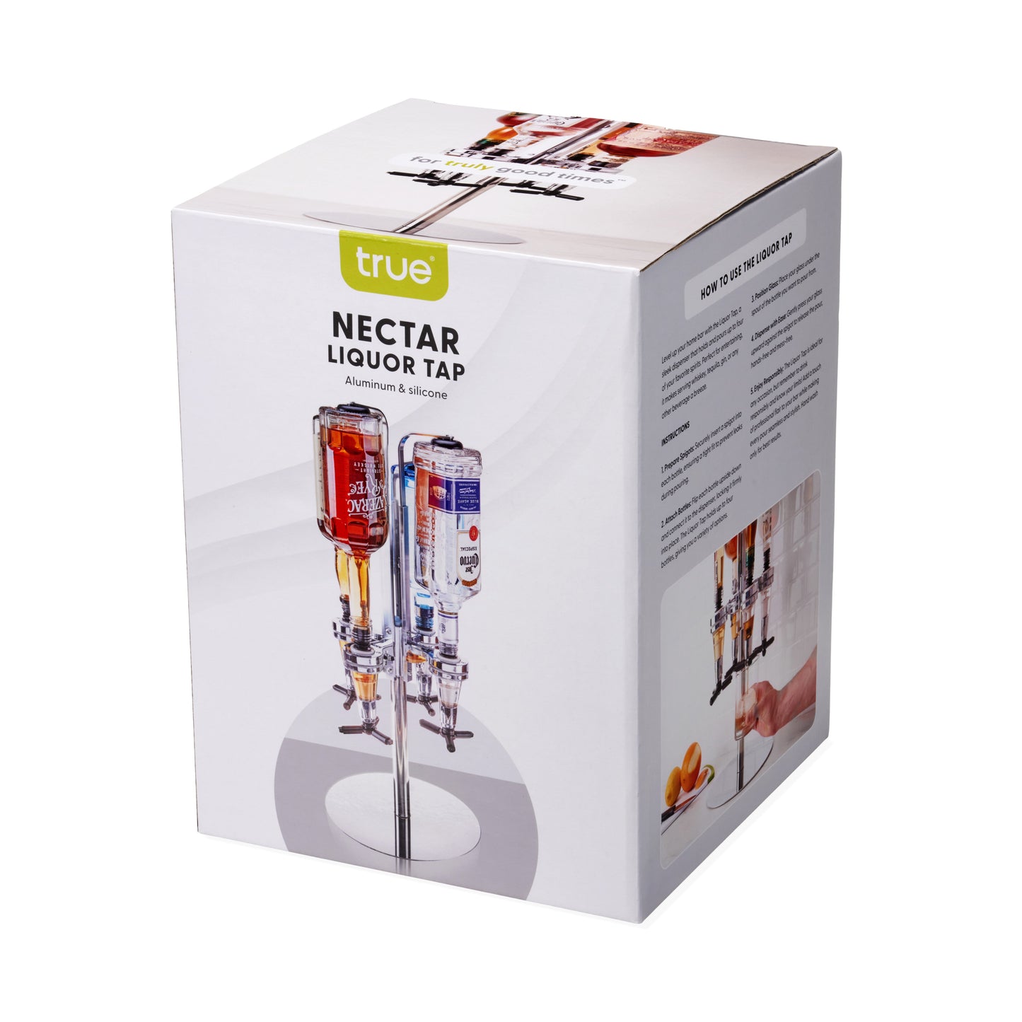 Liquor Tap 4-Bottle Liquor Dispenser Stand