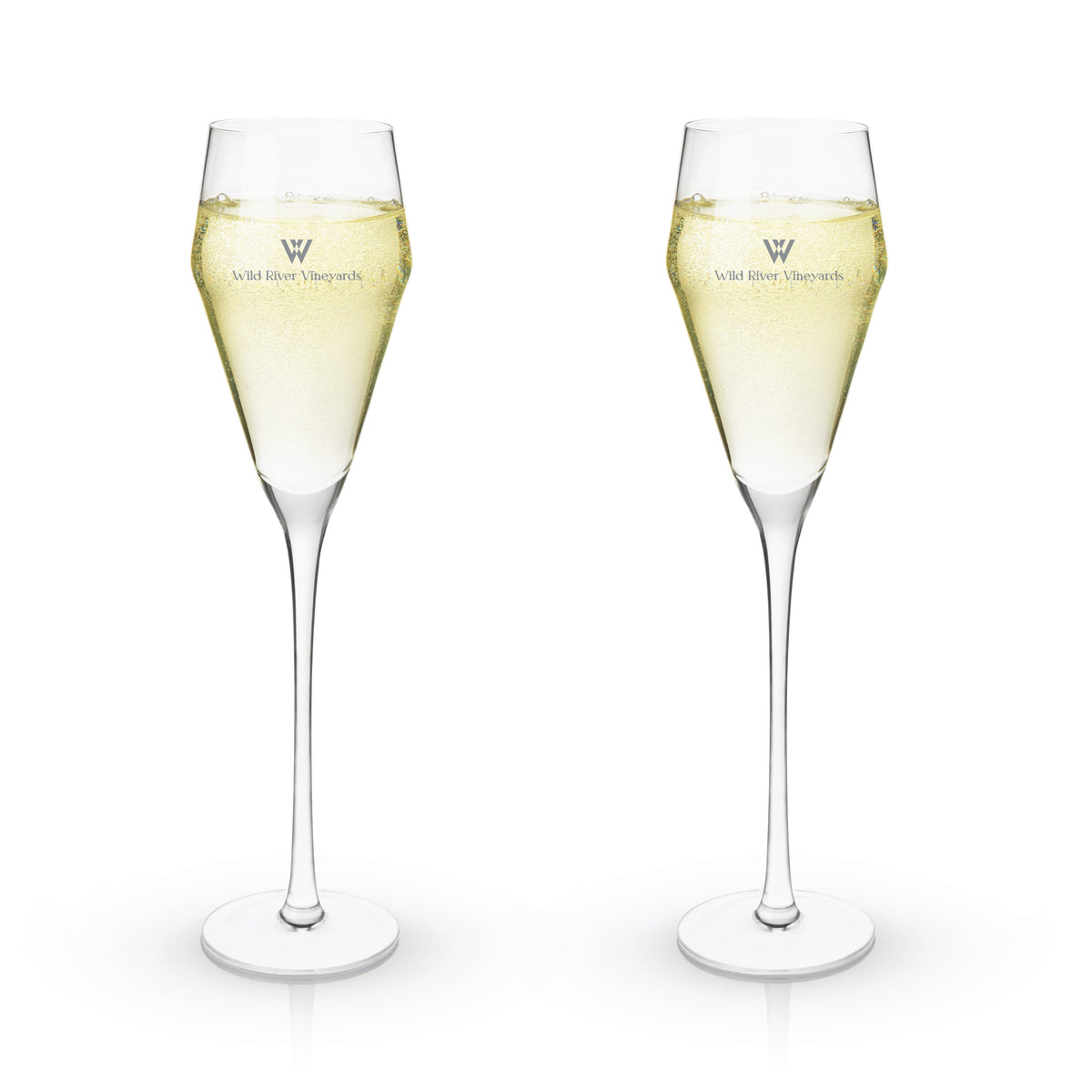 Raye Crystal Angled Prosecco Glasses, Set of 2
