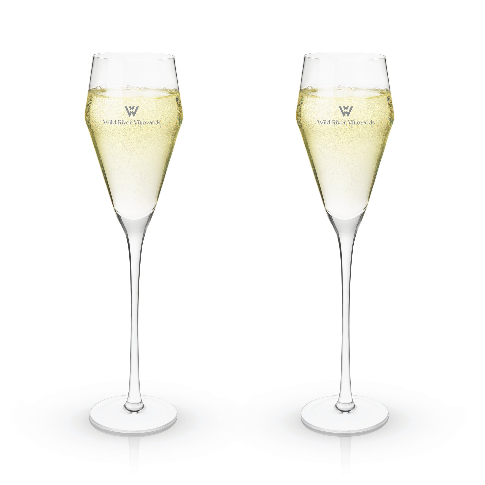 Raye Crystal Angled Prosecco Glasses, Set of 2