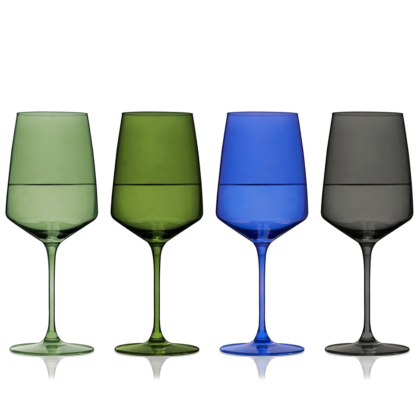Reserve Nouveau Crystal Wine Glasses in Seaside, Set of 4