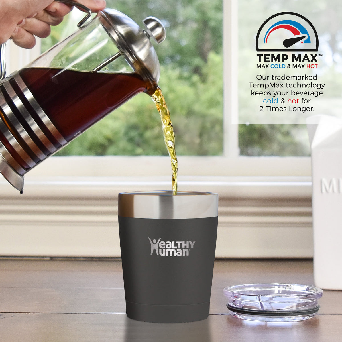 The Cruiser Tumbler in Pure Black, 12 oz