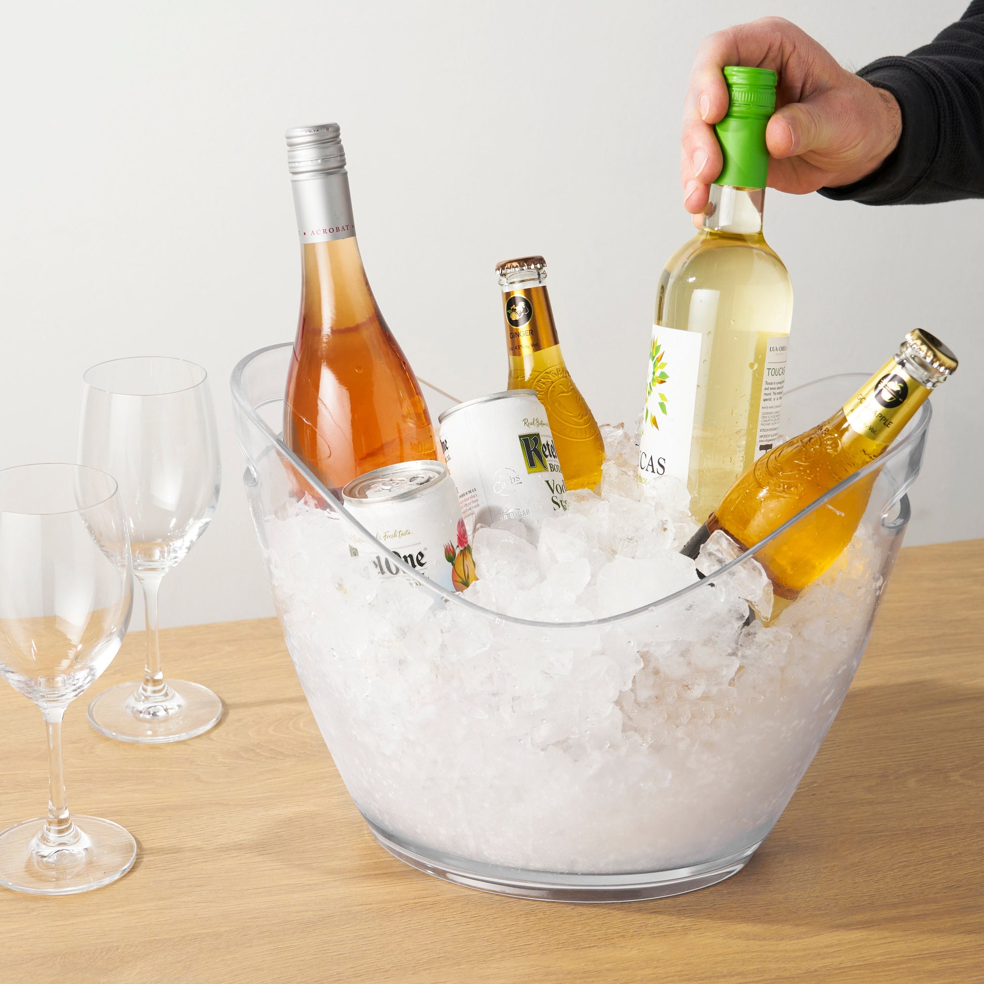 Chill Large Acrylic Ice Bucket in Clear