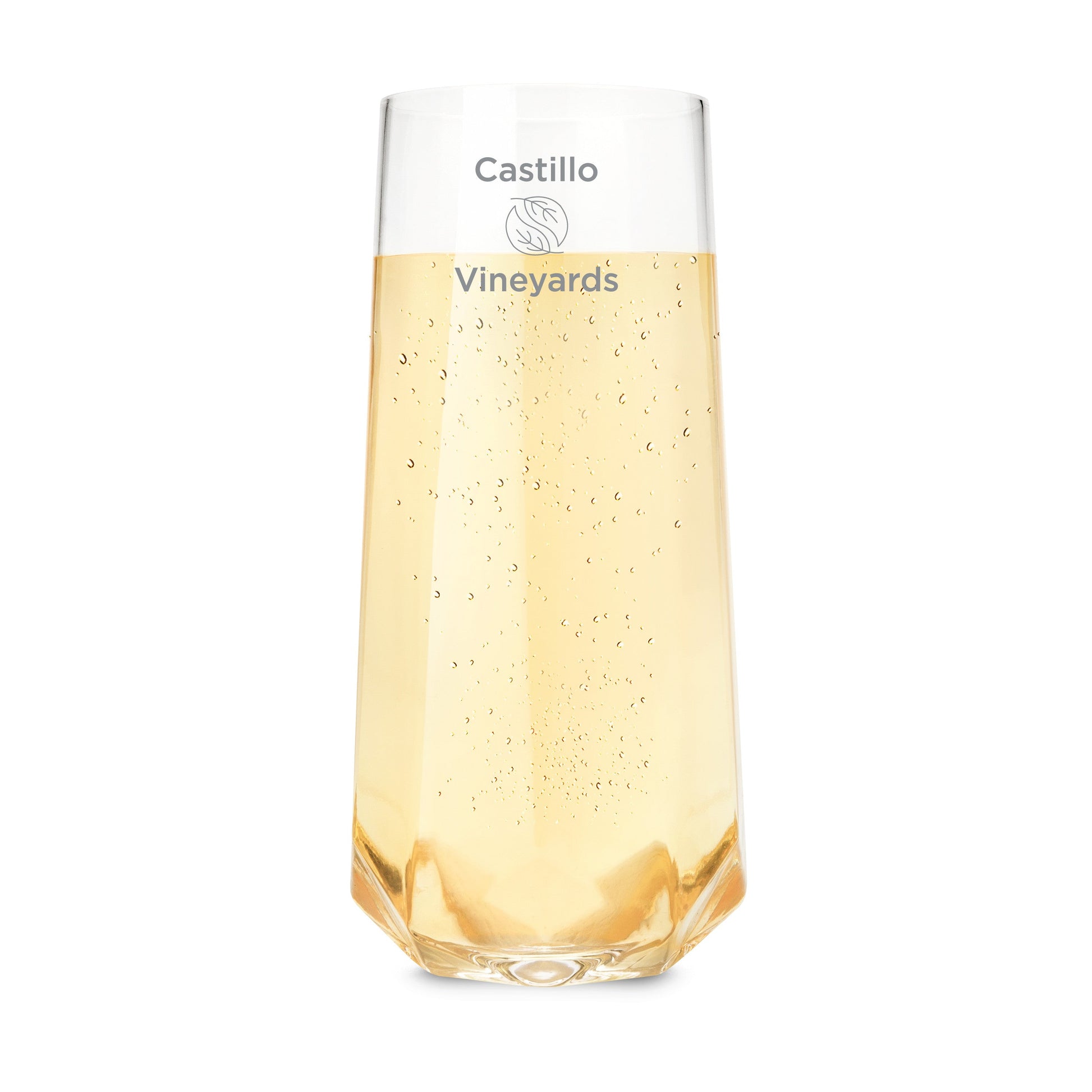 Seneca Crystal Faceted Stemless Champagne Flutes, Set of 2