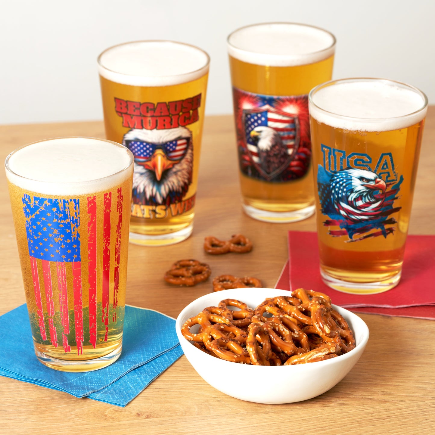 USA Eagle Pint Glass