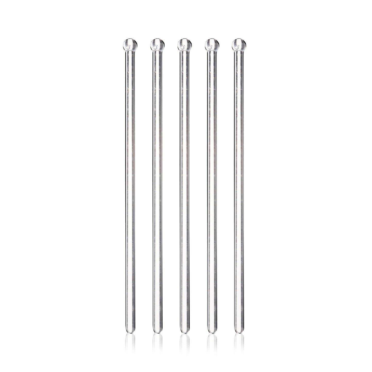 Cocktail Plastic Stir Sticks in Clear, Set of 25