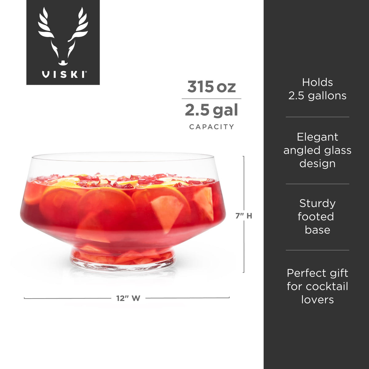 Raye Heavy Base Punch Bowl