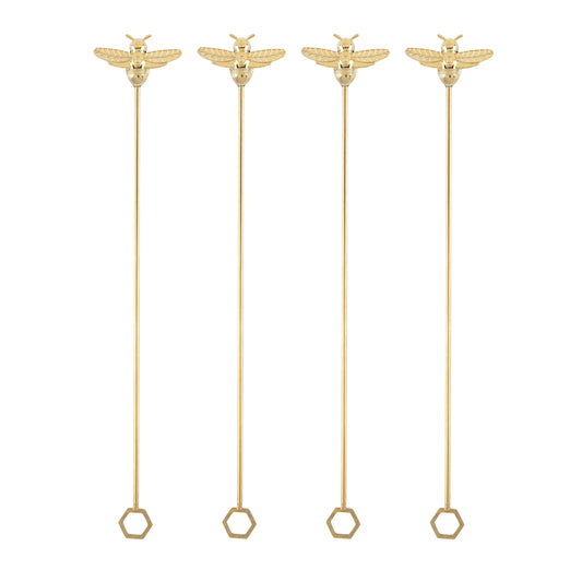 Bumble Bee Stir Sticks, Set of 4