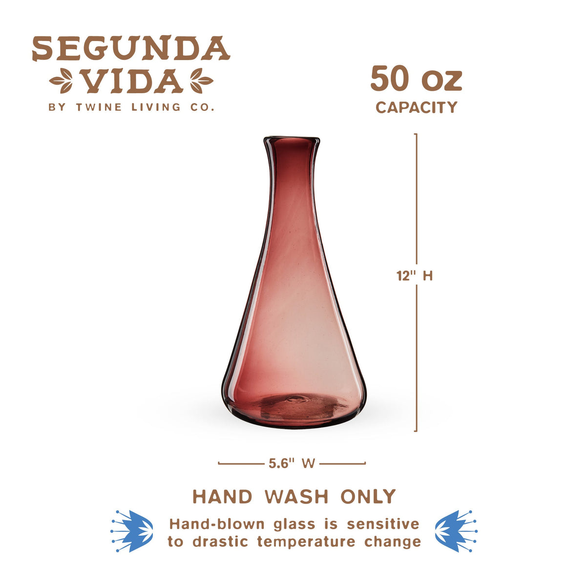 Segunda Vida Rosado Recycled Wine Decanter