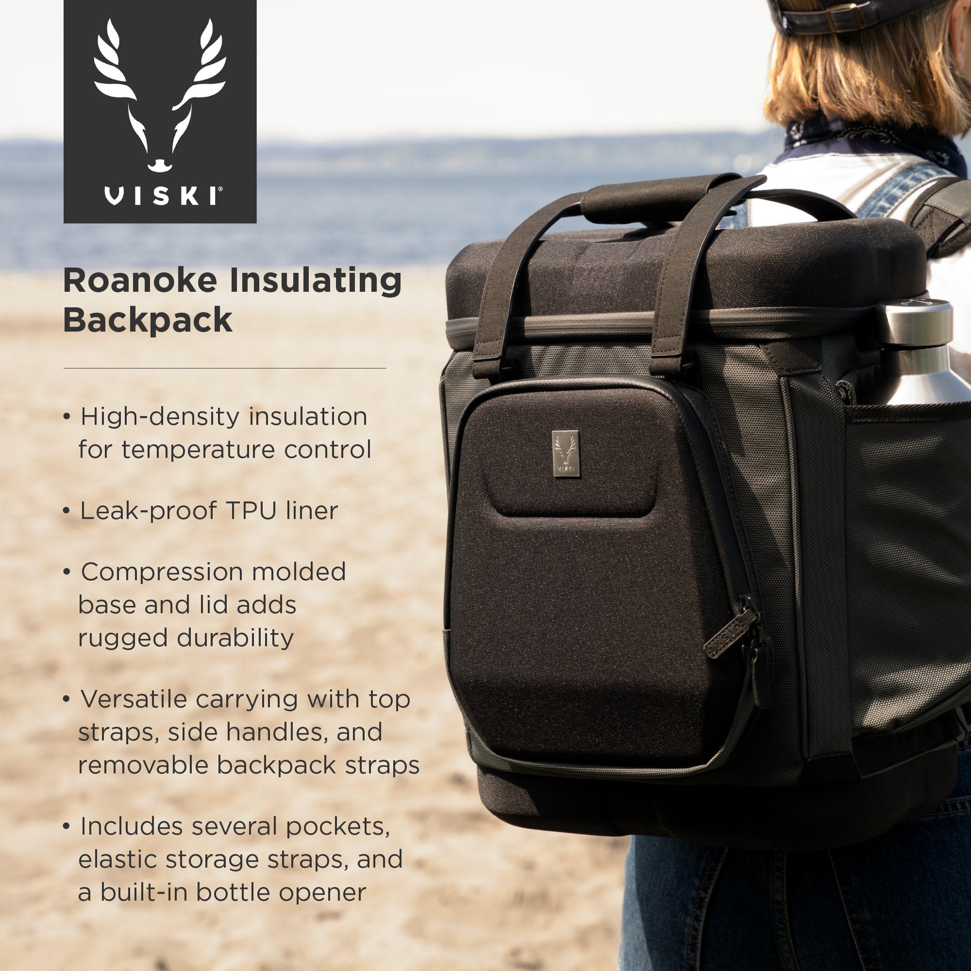 Roanoke Insulating Backpack in Black