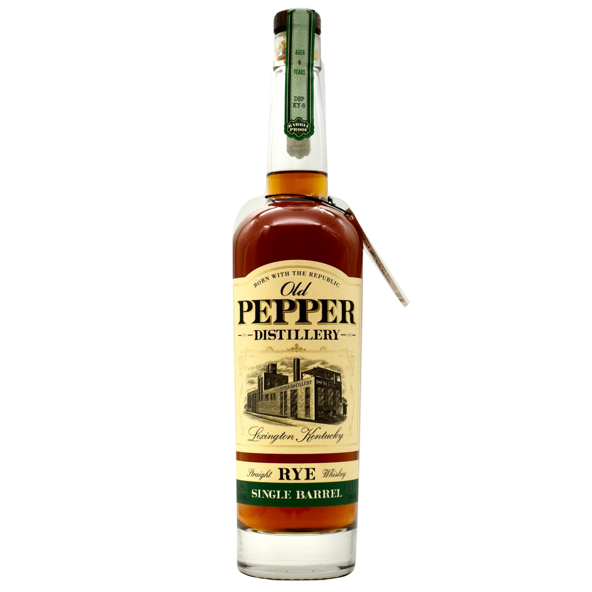 Old Pepper Single Barrel Rye Barrel Proof front bottle