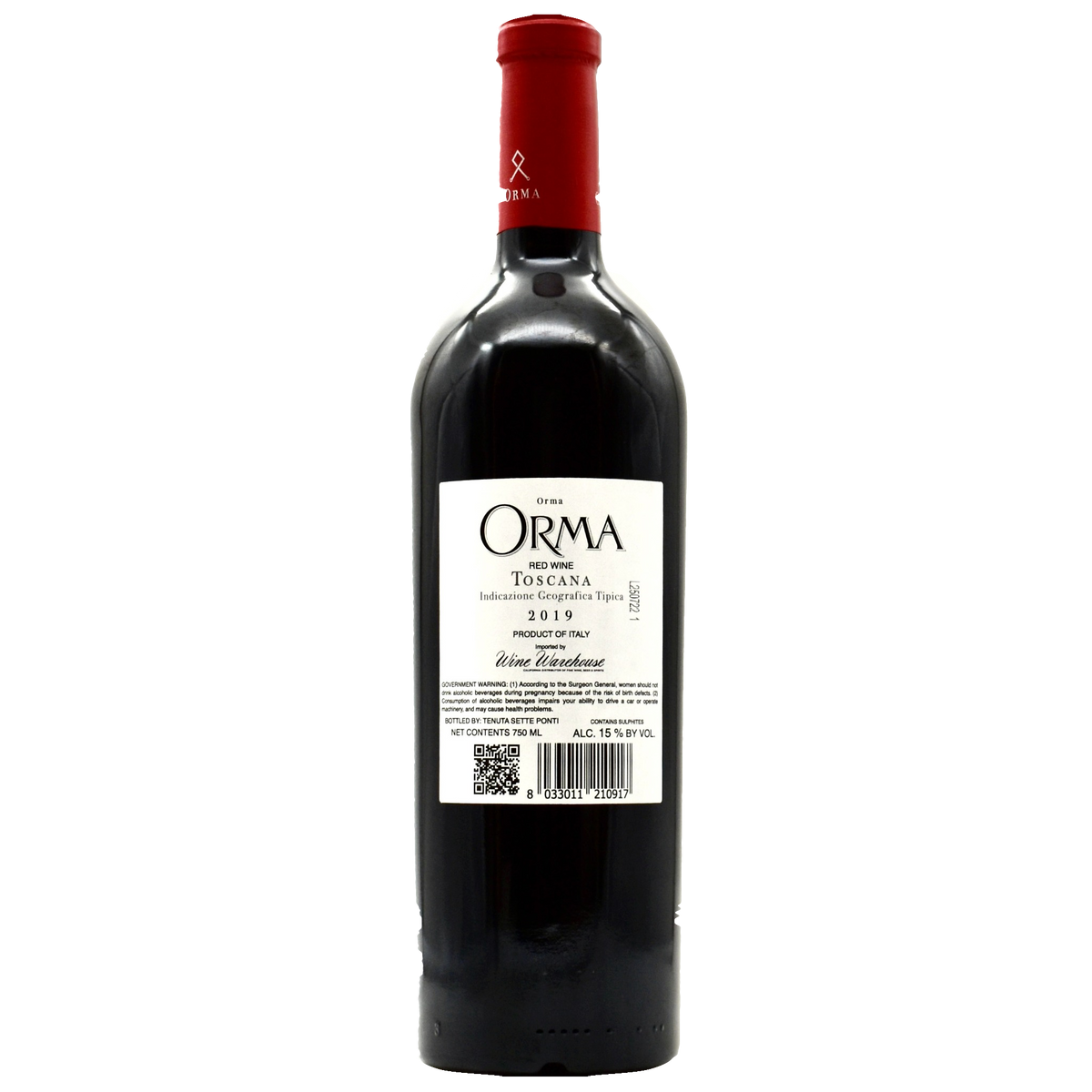 Orma Toscana 2019 back bottle