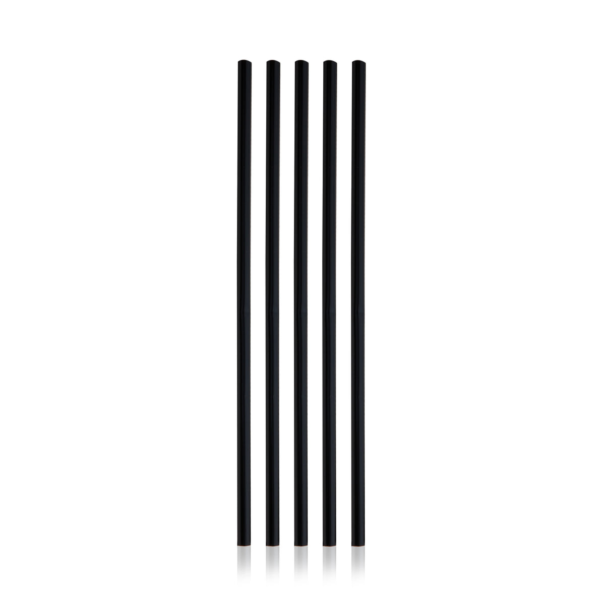 Party Cocktail Straws in Black, Set of 100