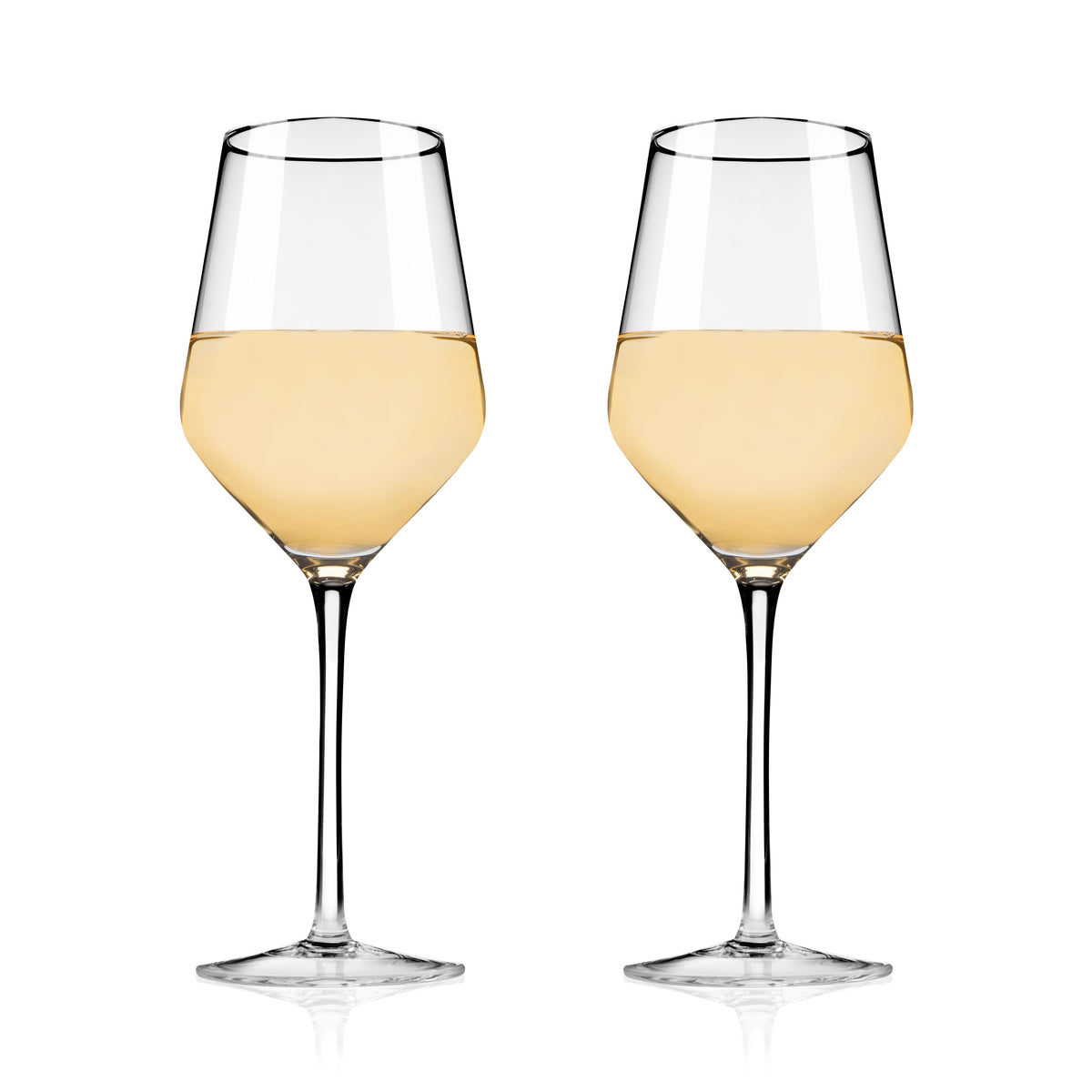 Raye Crystal Angled Chardonnay Glasses, Set of 2