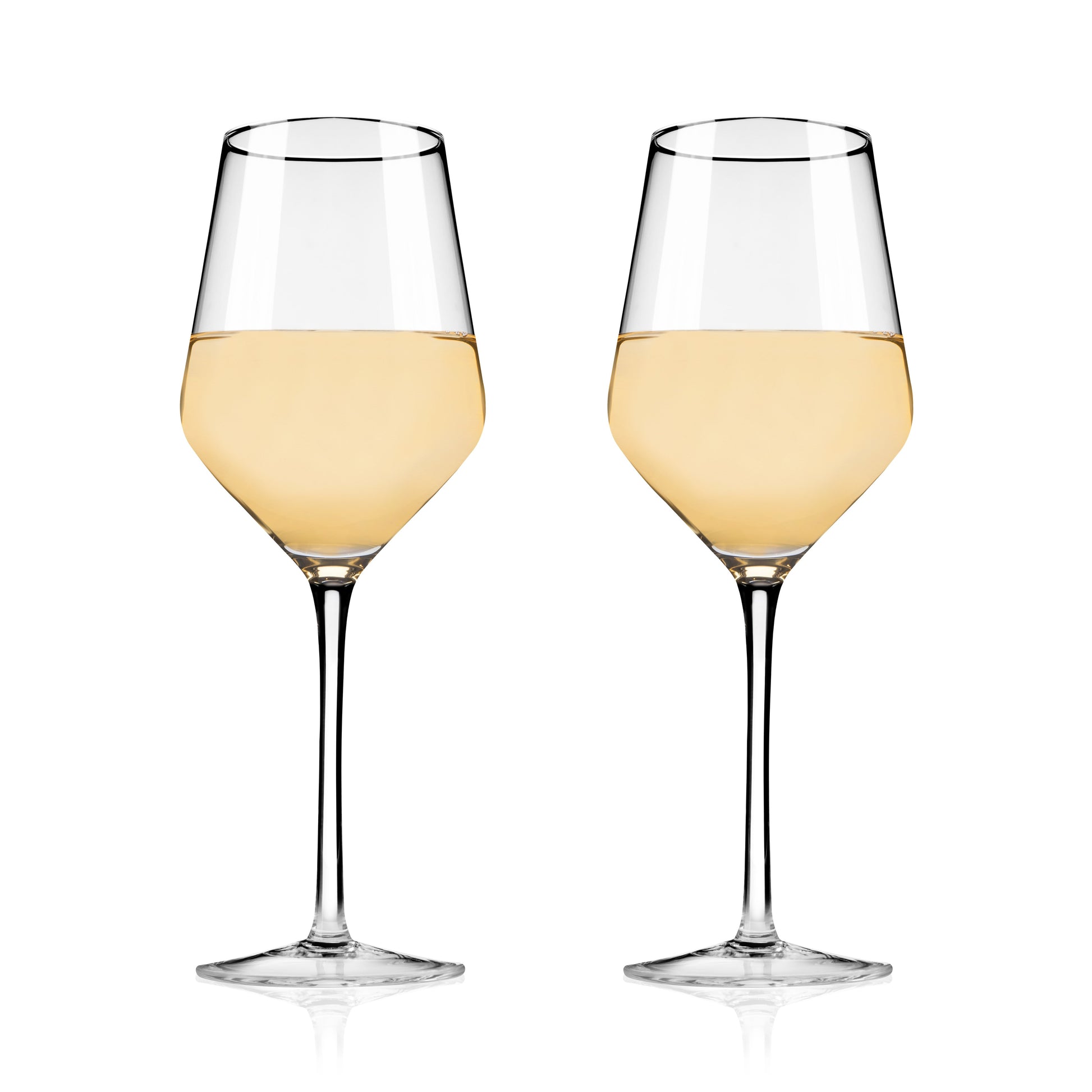 Raye Crystal Angled Chardonnay Glasses, Set of 2