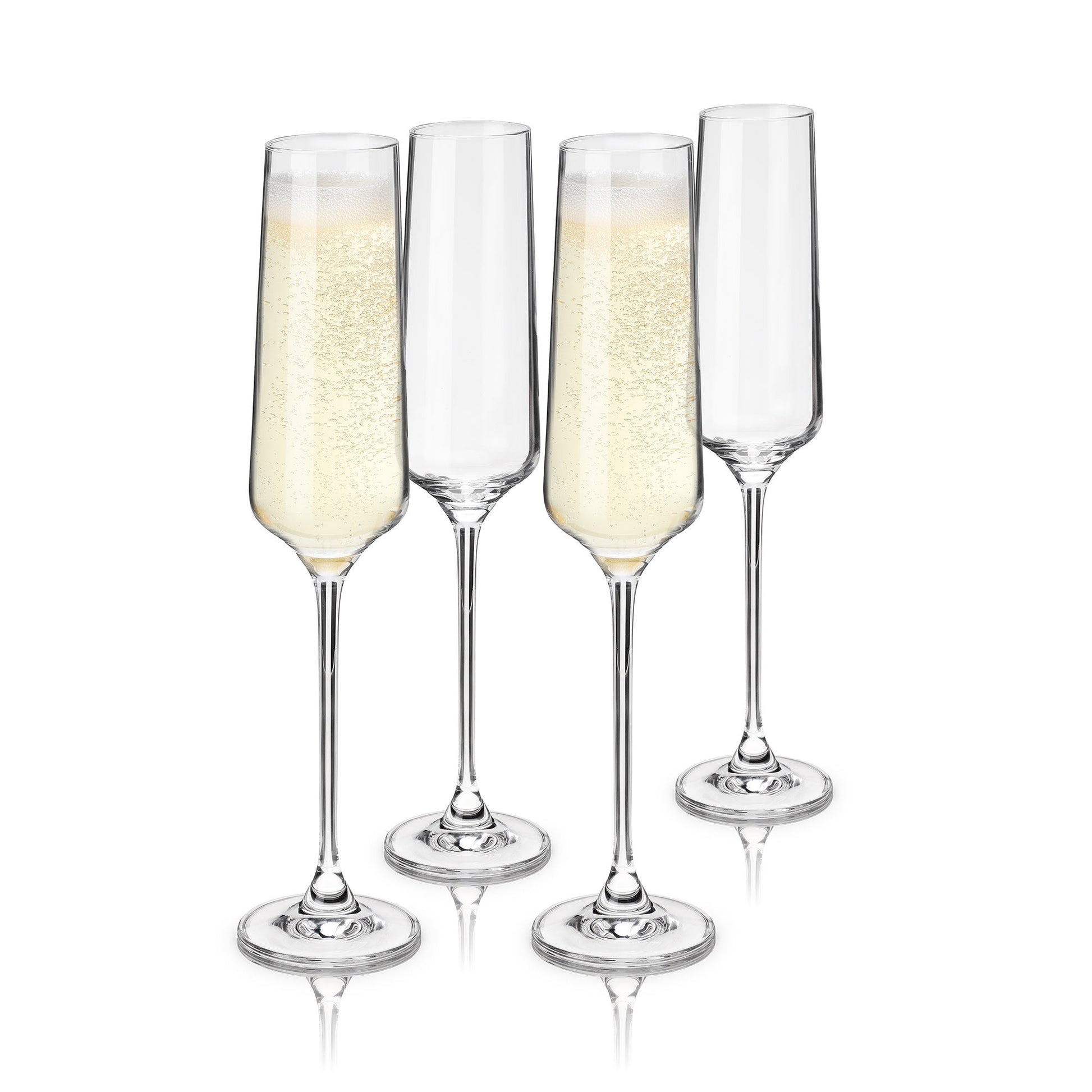 Reserve Inez Crystal Champagne Flutes, Set of 4
