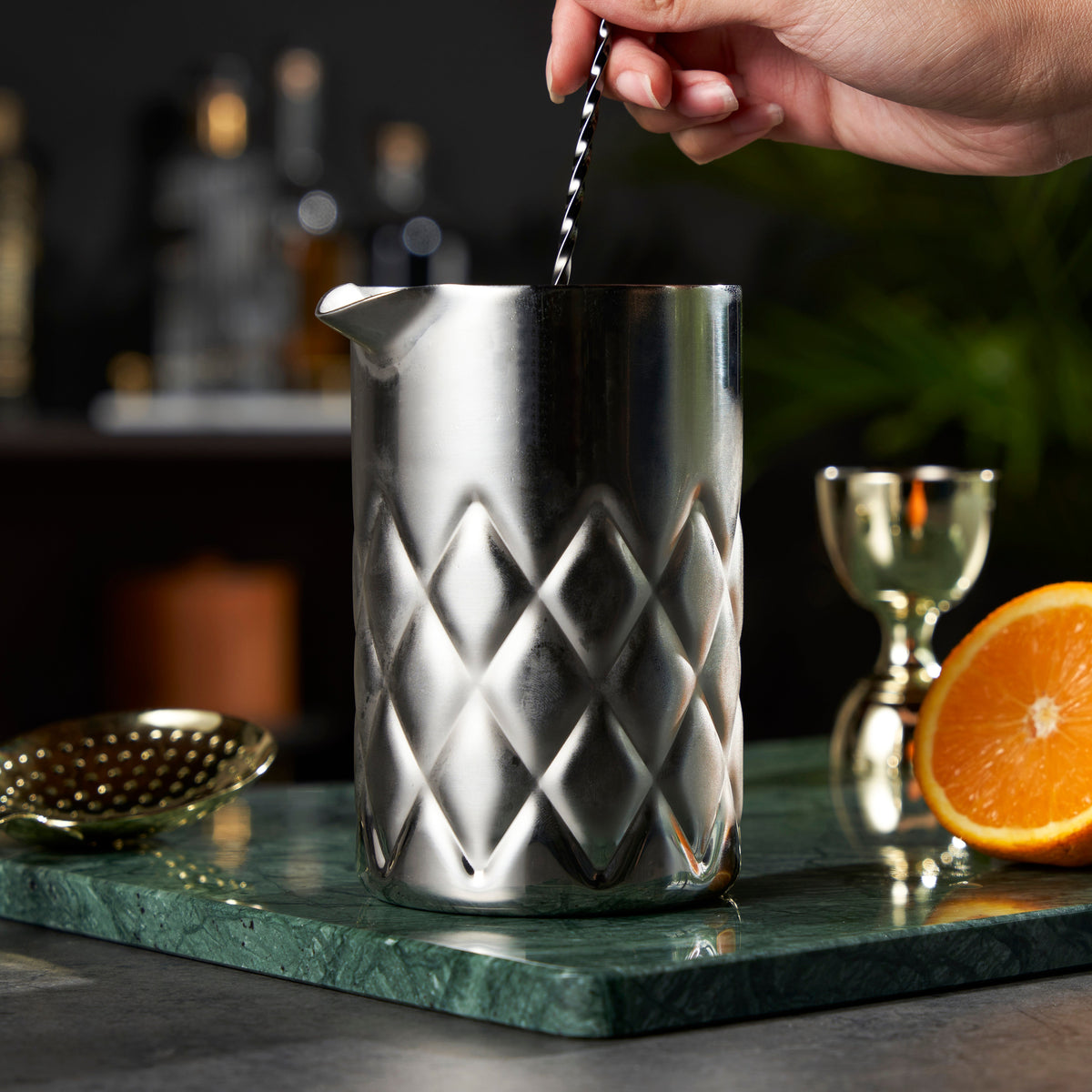 Harrison Double Walled Mixing Glass in Stainless Steel