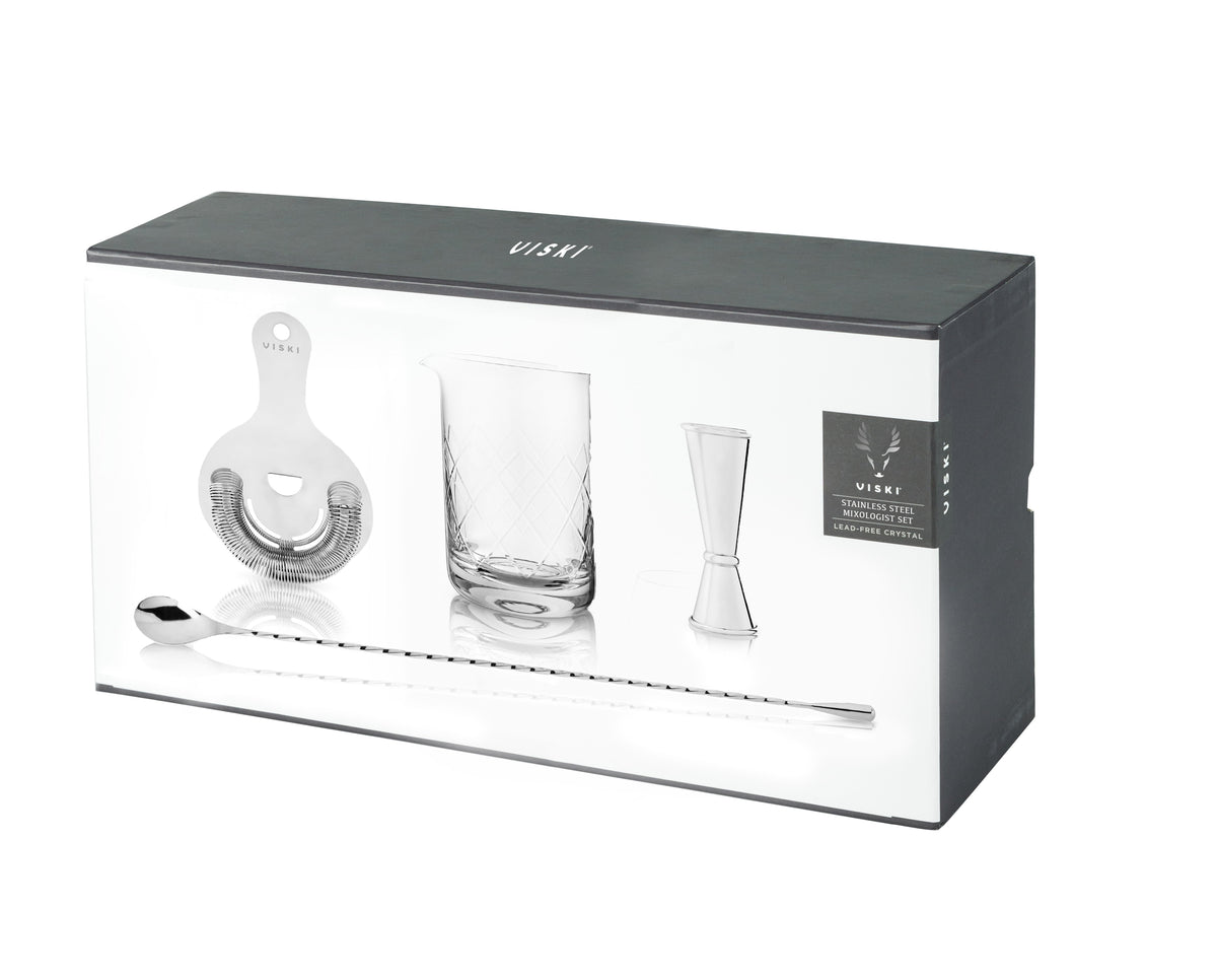 Harrison Barware Set in Stainless Steel, Set of 4