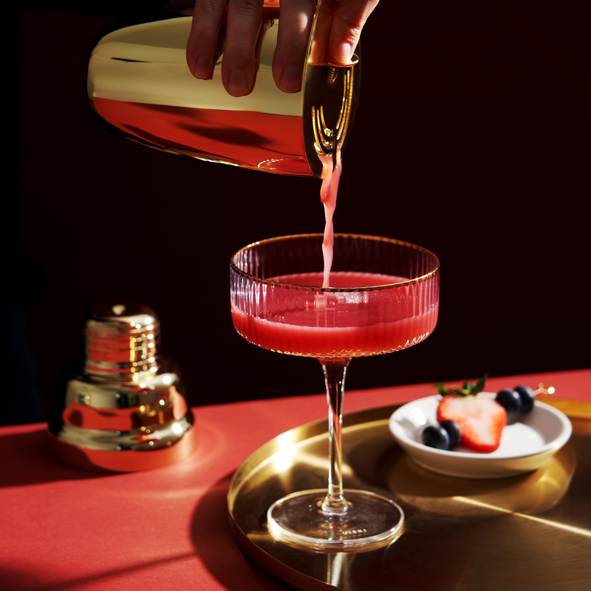 Belmont Heavyweight Cocktail Shaker in Gold