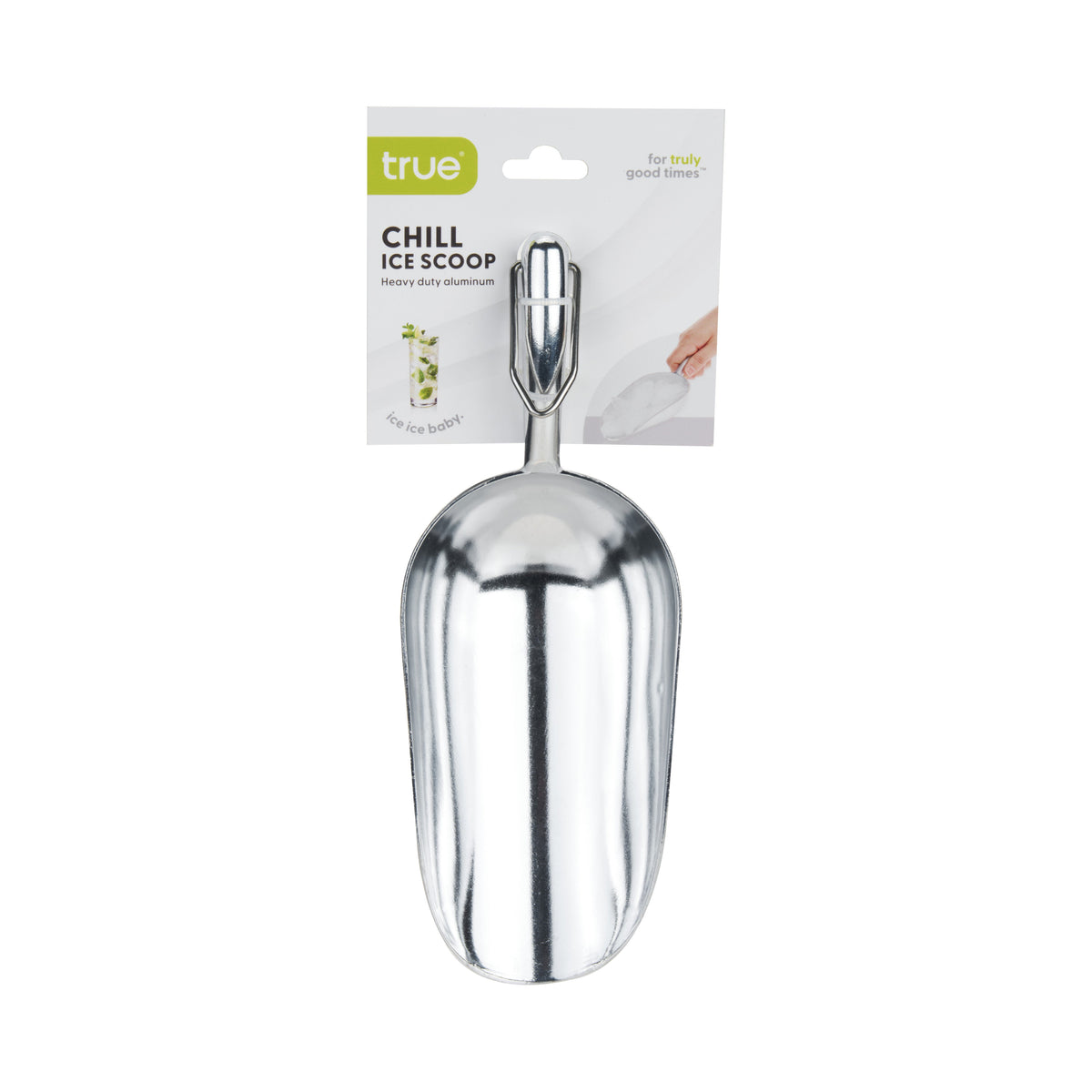 Scoop 6 oz Heavy Duty Aluminum Ice Scoop with Loop Handle