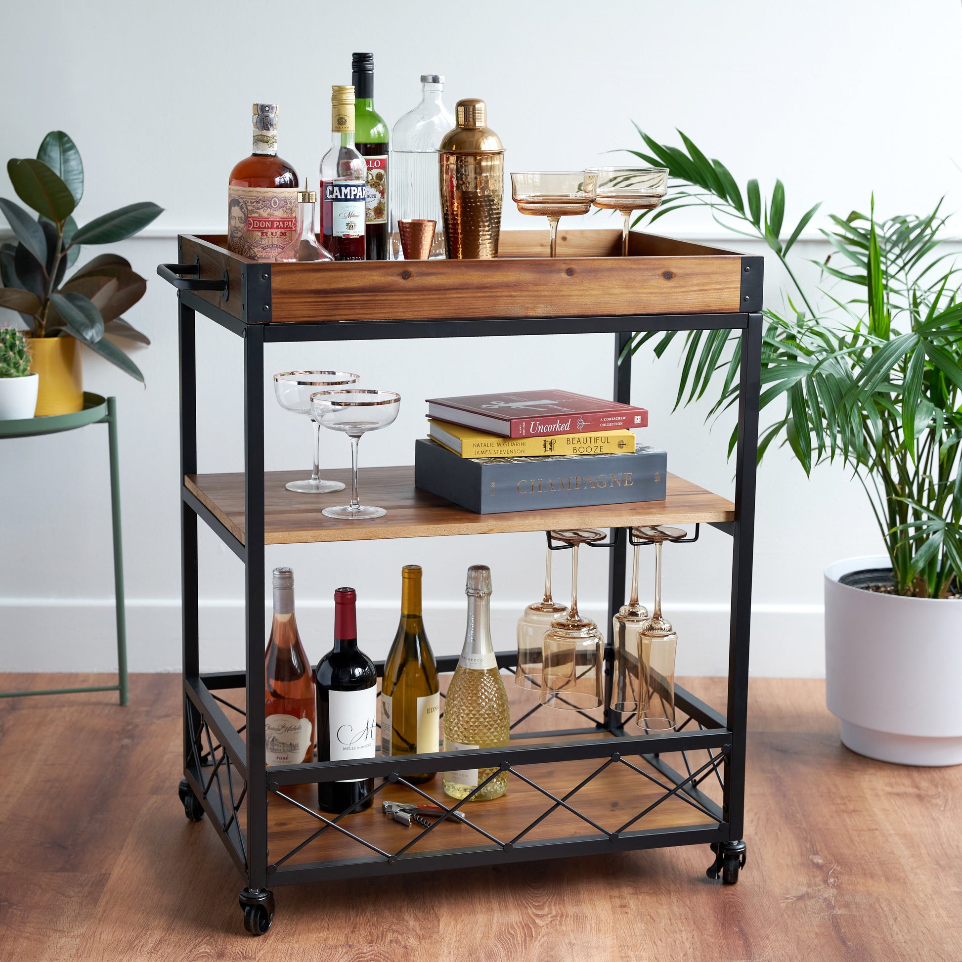Twine Modern Manor Bar Cart