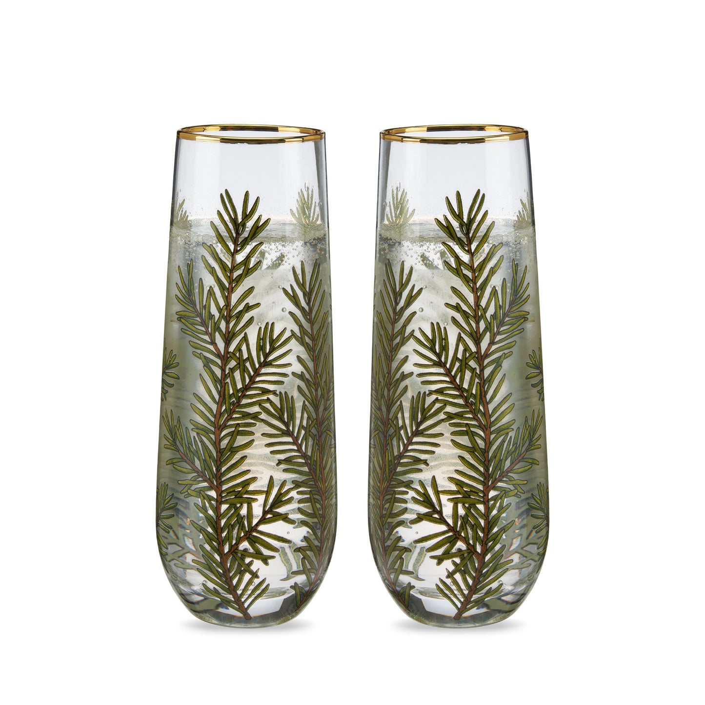 Woodland Stemless Champagne Flutes, Set of 2