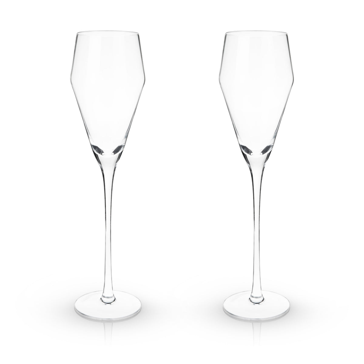 Raye Crystal Angled Prosecco Glasses, Set of 2