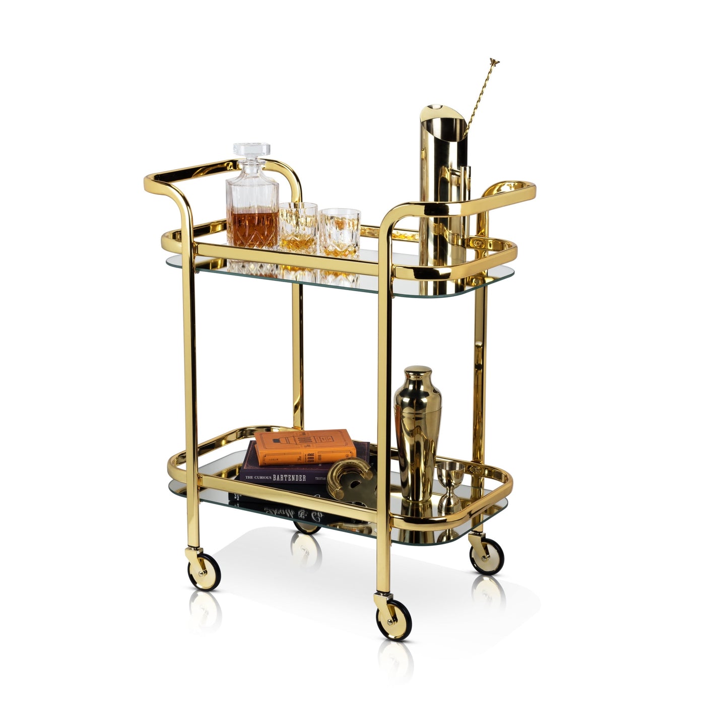 Viski Belmont Bar Cart in gold