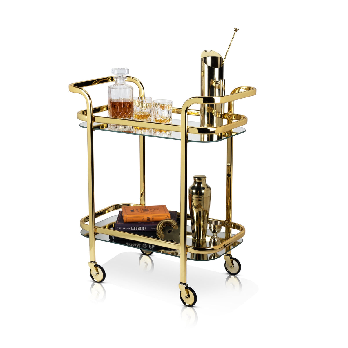 Viski Belmont Bar Cart in gold