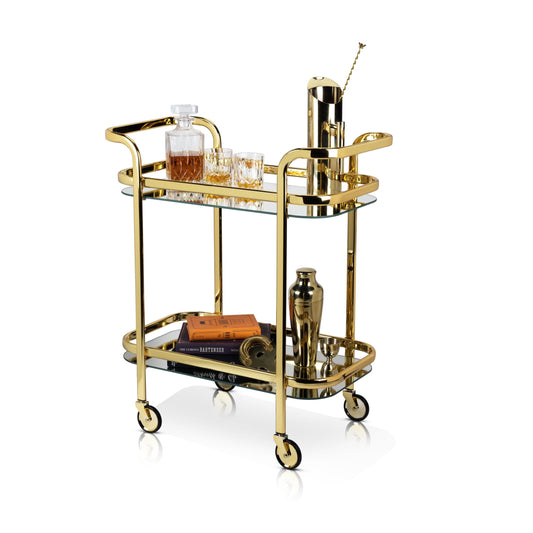Viski Belmont Bar Cart in gold
