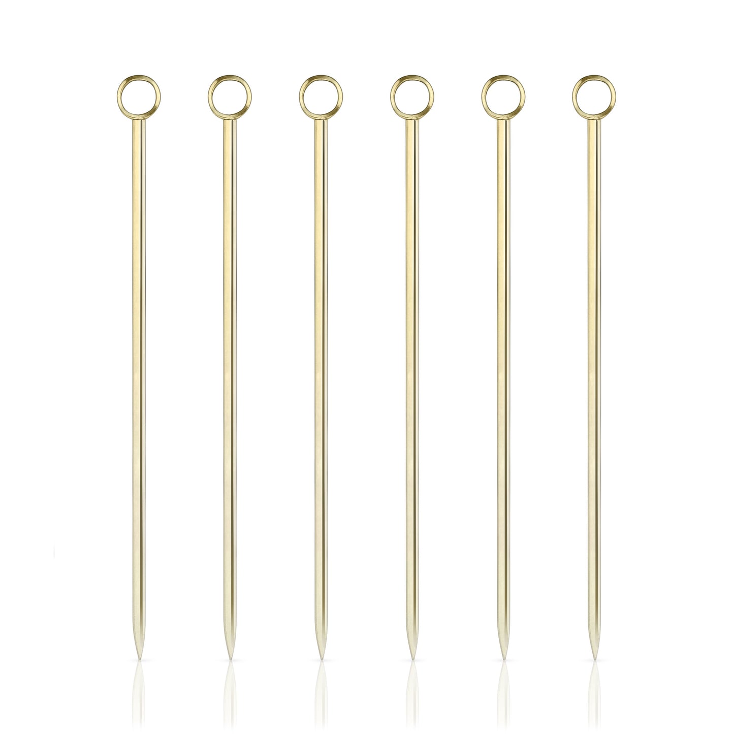 Belmont Cocktail Picks in Gold, Set of 6