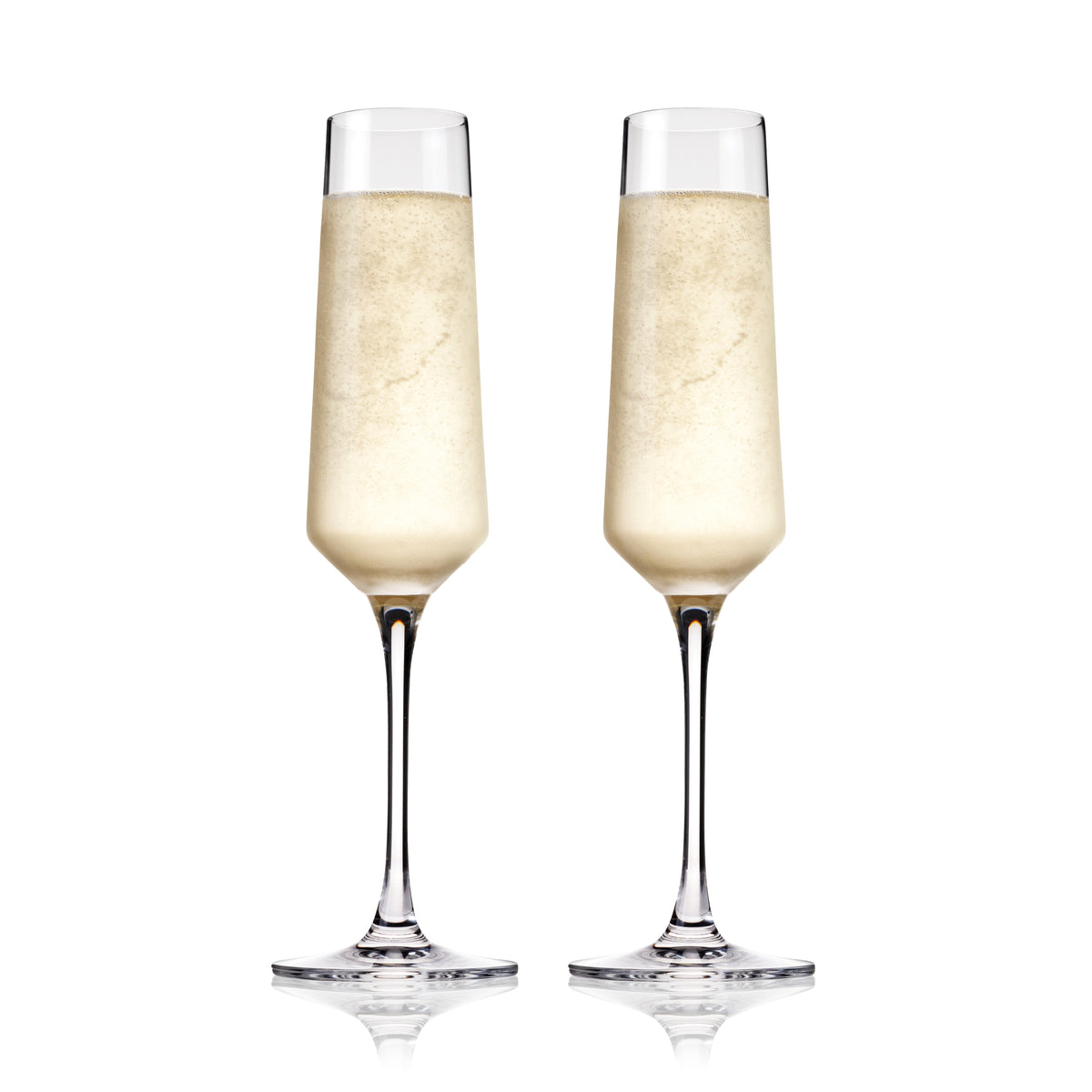 Raye Crystal Angled Champagne Flutes, Set of 2