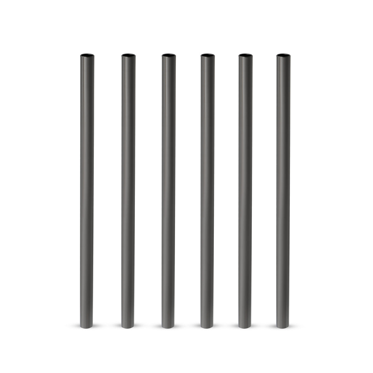 Warren Lowball Straws in Gunmetal, Set of 6