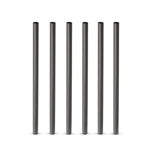 Warren Lowball Straws in Gunmetal, Set of 6